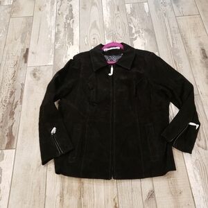 DENNIS Basso XL Black Suede Leather jacket